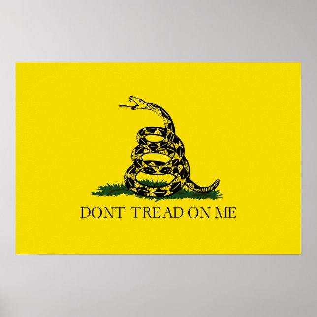 Gå inte på mig Gadsden American Flagga Poster (Framsidan)