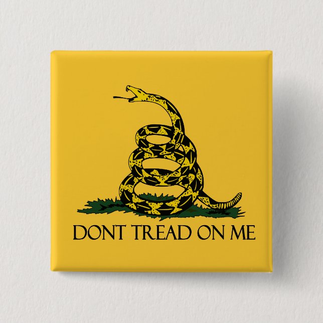 Gå inte på mig Gadsden-Flagga historiska militära Knapp (Framsida)