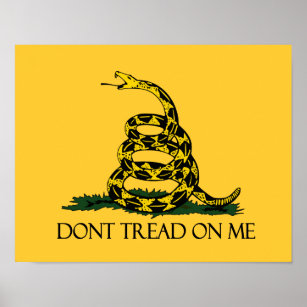 Gå inte på mig Gadsden-Flagga historiska militära Poster