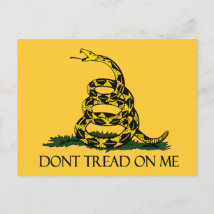 Gå inte på mig, Gadsden Flagga Patriotic History Vykort