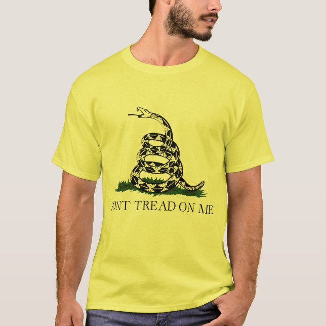 Gå inte på mig, Gadsden flagga tea party T Shirt (Framsida)