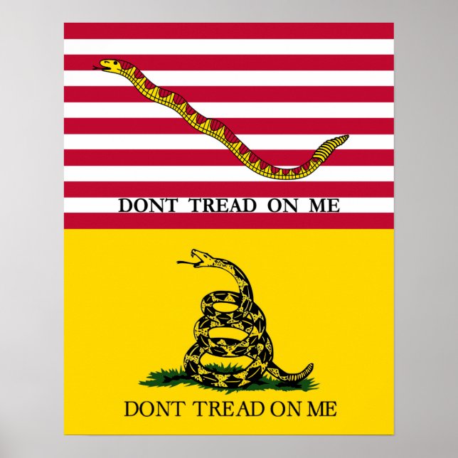 "Gå inte på mig" - Jack och Gadsden Flagga Poster (Framsidan)