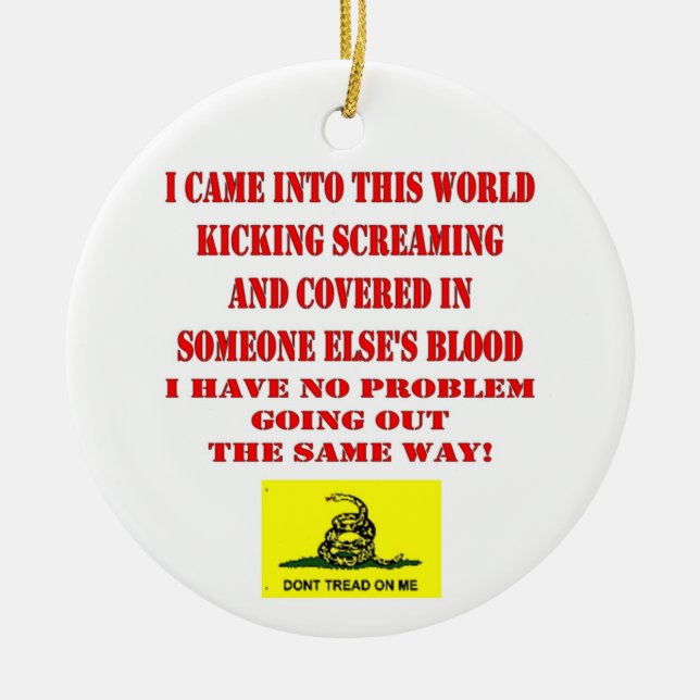 GÅ INTE PÅ MIG JULGRANSPRYDNAD KERAMIK (Framsidan)