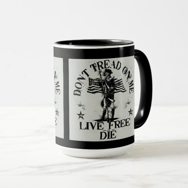 Gå INTE PÅ MIG, LIVE FREE ELLER DIE/MUGG Mugg (Framsida höger)