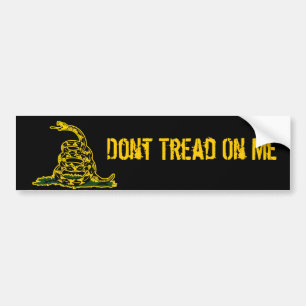Gå inte på mig Svart Gadsden Bumper Sticker Bildekal