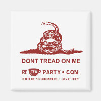 Gå inte på mig Tea Party Magnet