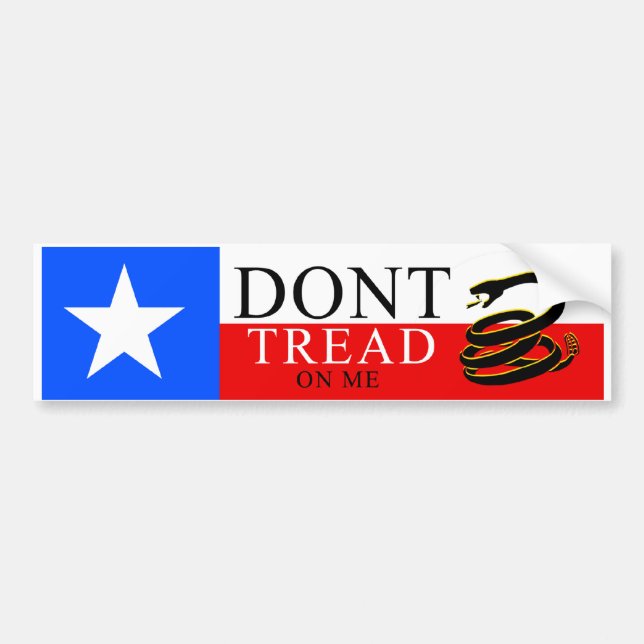 Gå inte på mig - TEXAS Bildekal (Framsidan)