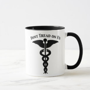Gå inte på oss caduceusen mugg