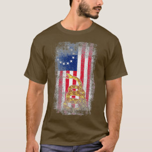 Gå inte Patriot på mig Gadsden Snake Flagga  T Shirt