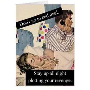 Gå inte till Bed Mad Vintage Card Hälsningskort