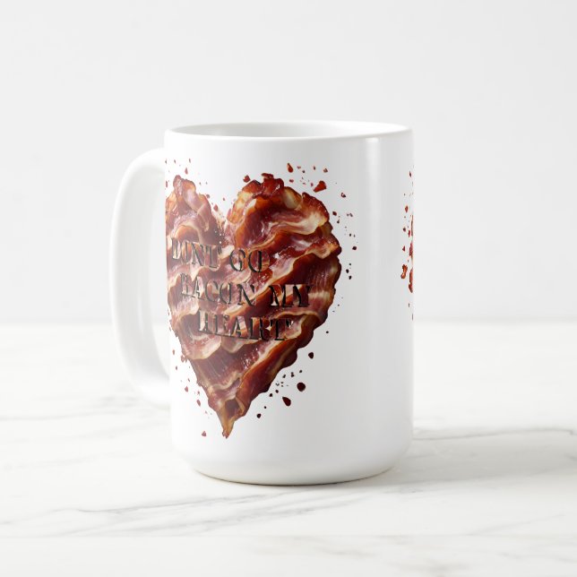 Gå inte tillbaka mitt hjärta, roligt. kaffemugg (Framsida vänster)