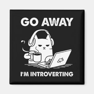 Gå Iväg Jag Introvertar Magnet
