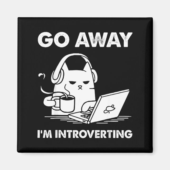 Gå Iväg Jag Introvertar  Magnet (Framsidan)