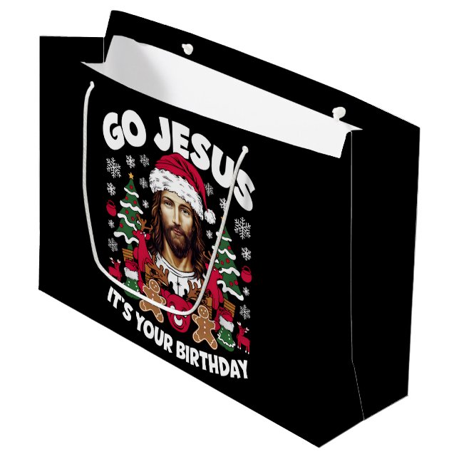 Gå Jesus det är din födelsedag ful jultröja (Framsidan Vinklad)