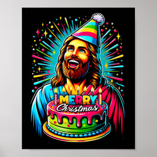 Gå Jesus Det Är Din Födelsedag Rolig Jesus Jul X Poster