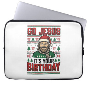 Gå Jesus jul födelsedag vintage skjorta Laptop Fodral