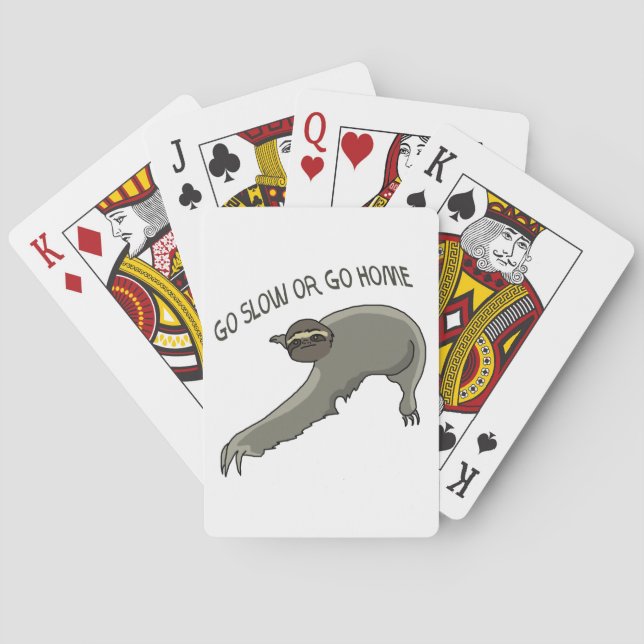 Gå långsamt eller gå hem - roligt Teckning Casinokort (Baksidan)