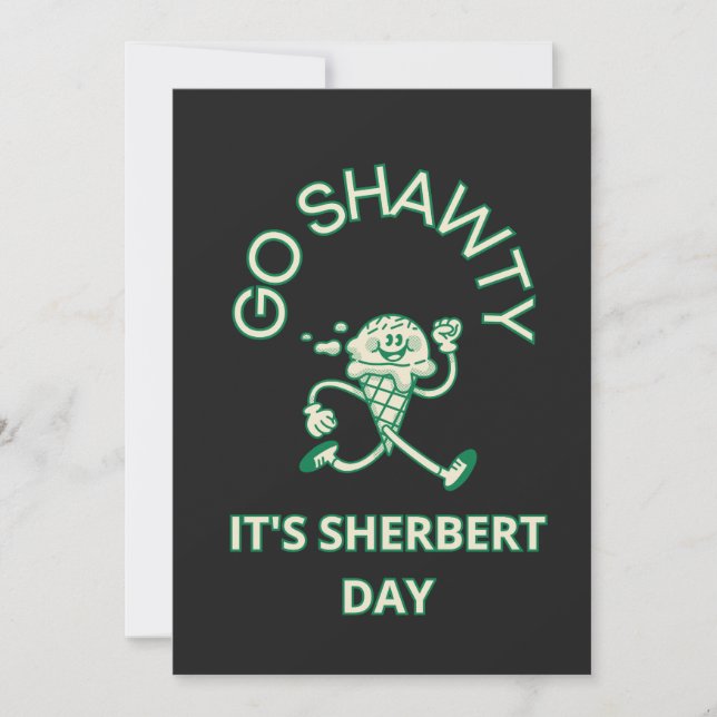 Gå lilla, det är Sherbert-dagen Inbjudningar (Framsida)