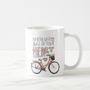 Gå med all din hjärta - vintagecykel kaffemugg