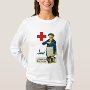 Gå med amerikanRöda koret T-shirt