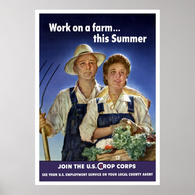 Gå med amerikanska Skörd-kåren Poster (Framsidan)