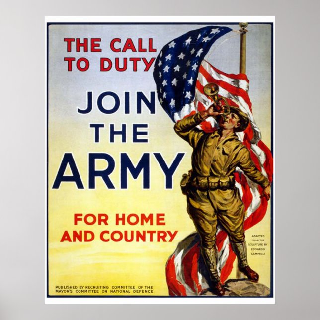 Gå med armén poster (Framsidan)