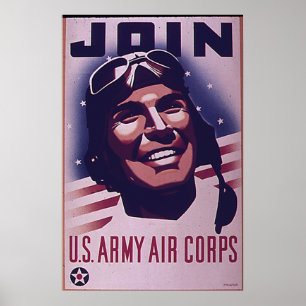 Gå med arméns Luft-styrkor Poster