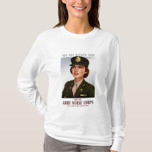 Gå med armésjuksköterskakåren tee shirt