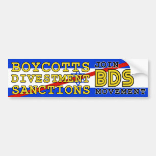 Gå med BDS-rörelsens bojkott Israel Bildekal
