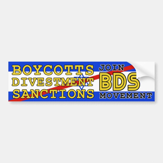 Gå med BDS-rörelsens bojkott Israel Bildekal (Framsidan)