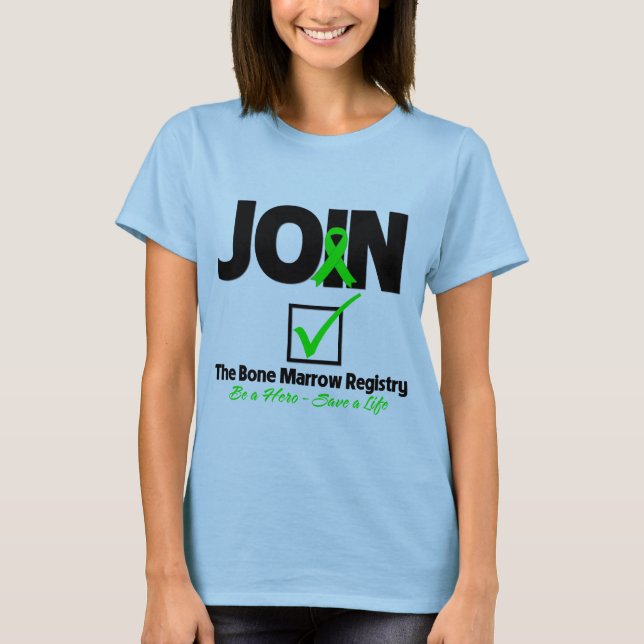Gå med benmärgsregistret - Spara a Life T Shirt (Framsida)