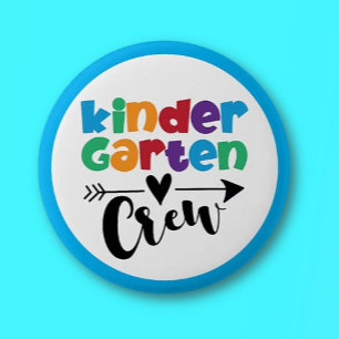 Gå med besättningen! Kute, färglösa kindergarten K Knapp