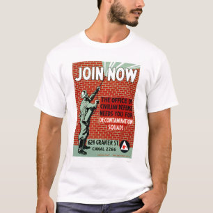 Gå med borgerliga försvarsaneringsSquads 1943 WP Tee Shirt