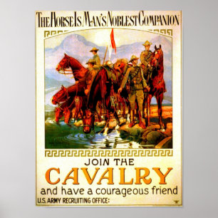 Gå med Cavalry-Krig Horse Poster