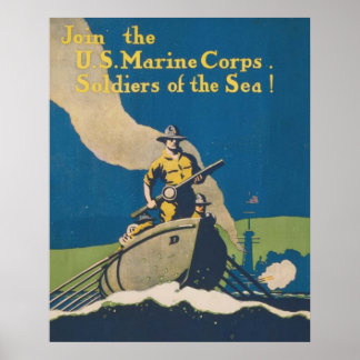 Gå med den amerikanska marinkåren poster