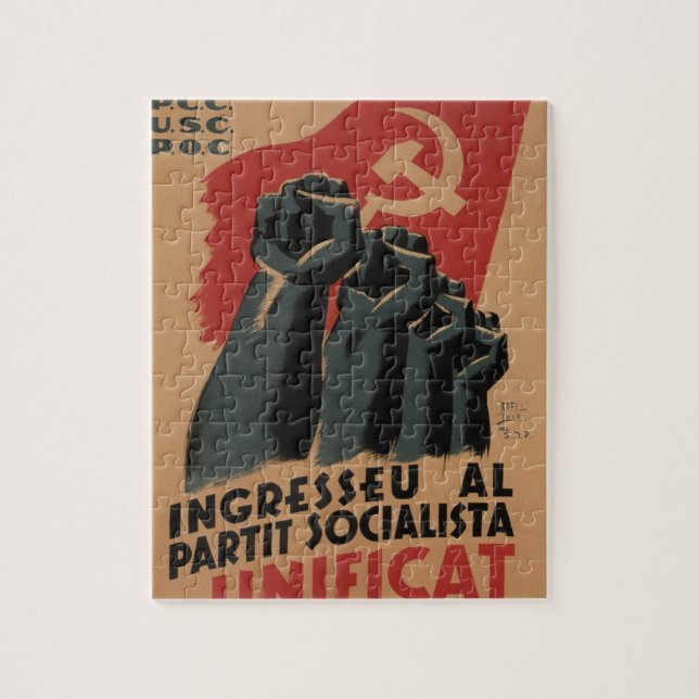 Gå med den socialistiska enhetParty_Propaganda Pussel (Vertikal)