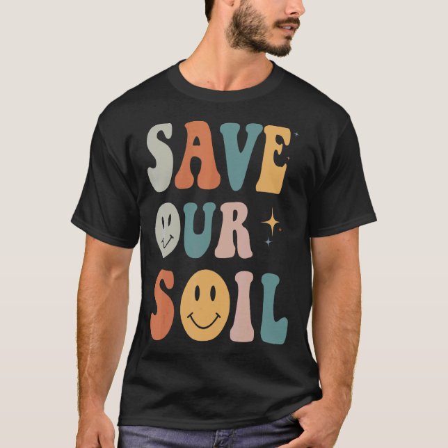 Gå med den Spara markrörelsen med Sadhguru Spara v T Shirt (Framsida)
