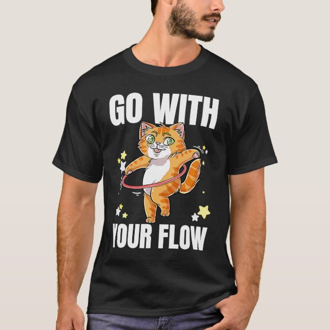Gå Med Din Flow Dans Träningsövning Hooper Katt T Shirt (Framsida)