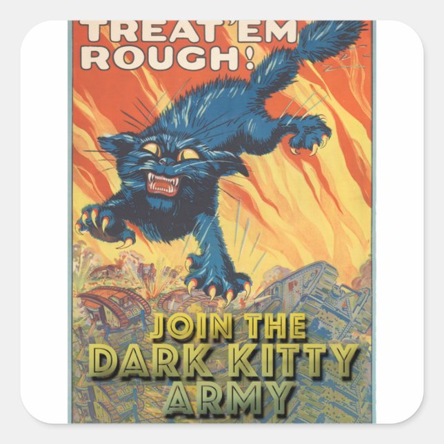 Gå med DKA-dekalen Fyrkantigt Klistermärke (Framsida)