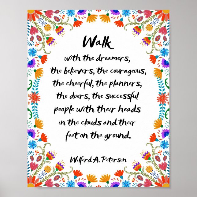 Gå med drömmarna, de troende poster (Framsidan)