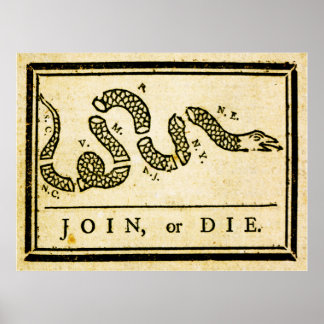 Gå med eller Die 1754 Poster