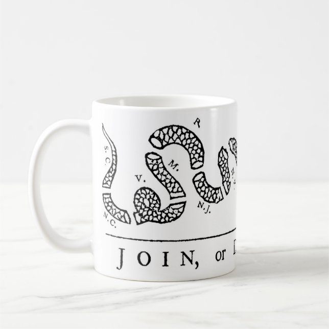 Gå med eller Die Coffee Mugg (Vänster)
