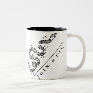 Gå med eller dö:: $17,95 Två tonad kaffemugg