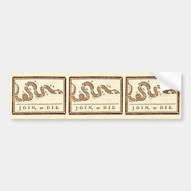 Gå med eller dö bildekal (Framsidan)