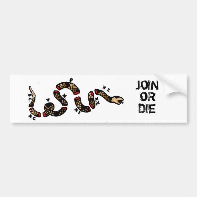 Gå med eller dö bildekalet bildekal (Framsidan)
