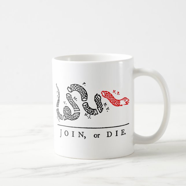 GÅ MED eller DÖ New England Kaffemugg (Höger)