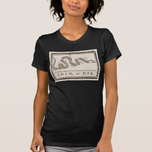 Gå med eller dö Skallerorm: Tecknad serie Benjamin T Shirt