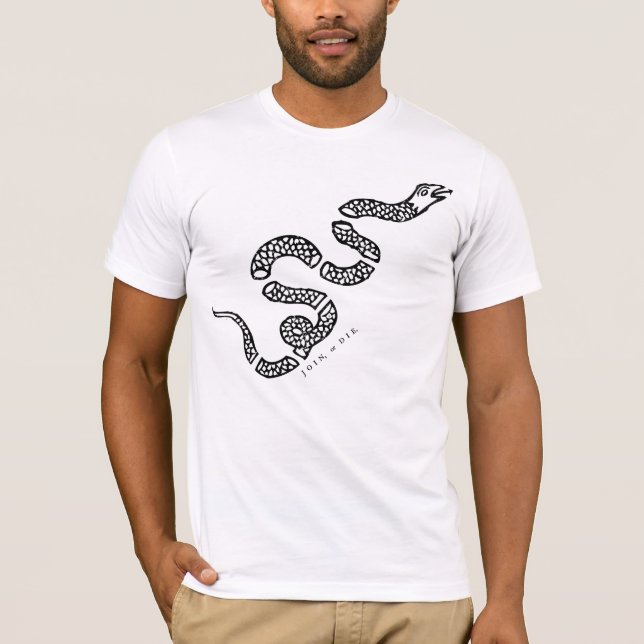 Gå med eller dö T-tröja T Shirt (Framsida)