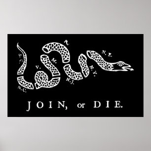 Gå med eller dö trycket poster
