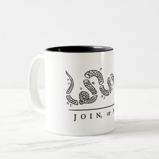 Gå med eller dö Två-Tonad mugg